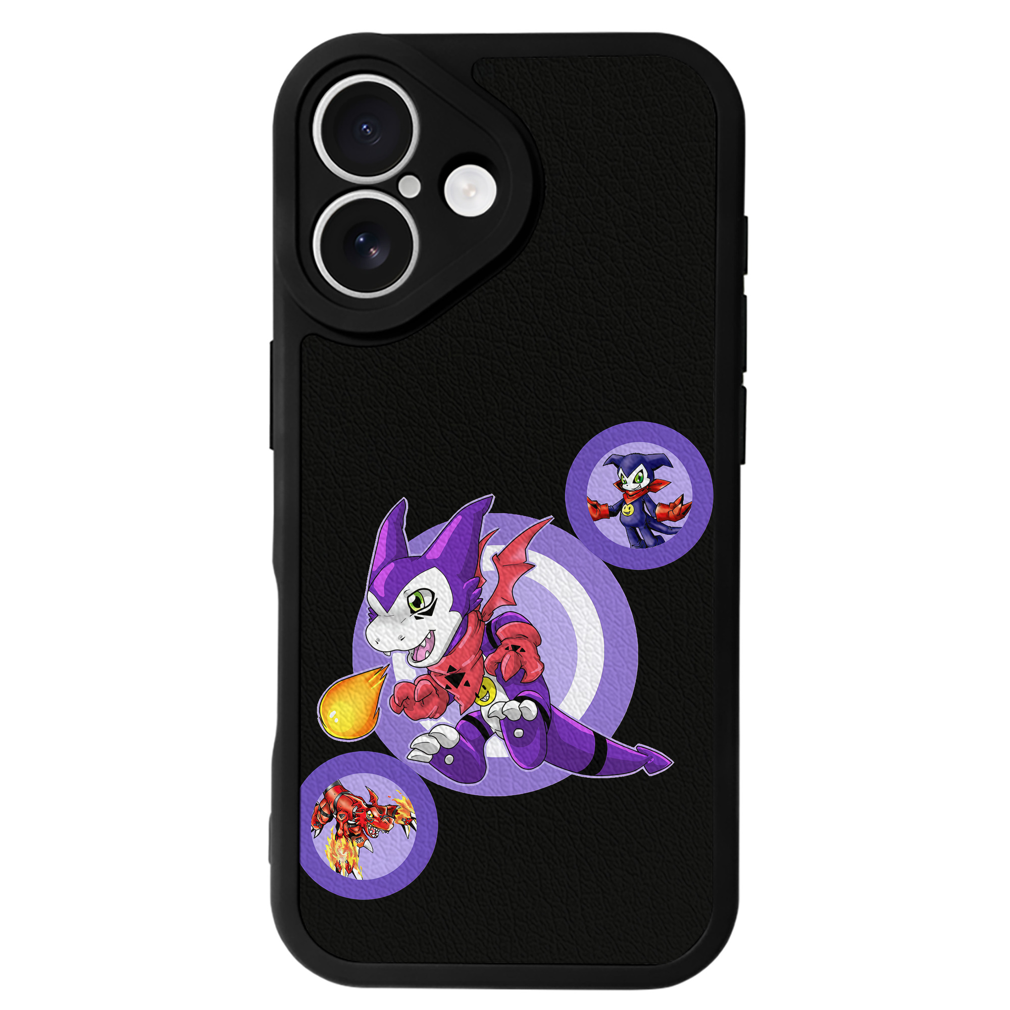 （画像用） Digimon デジタルモンスター/デジモン 【iPhone 16シリーズ対応】シリコンスマホケース（レザー調） 材質：シリコン